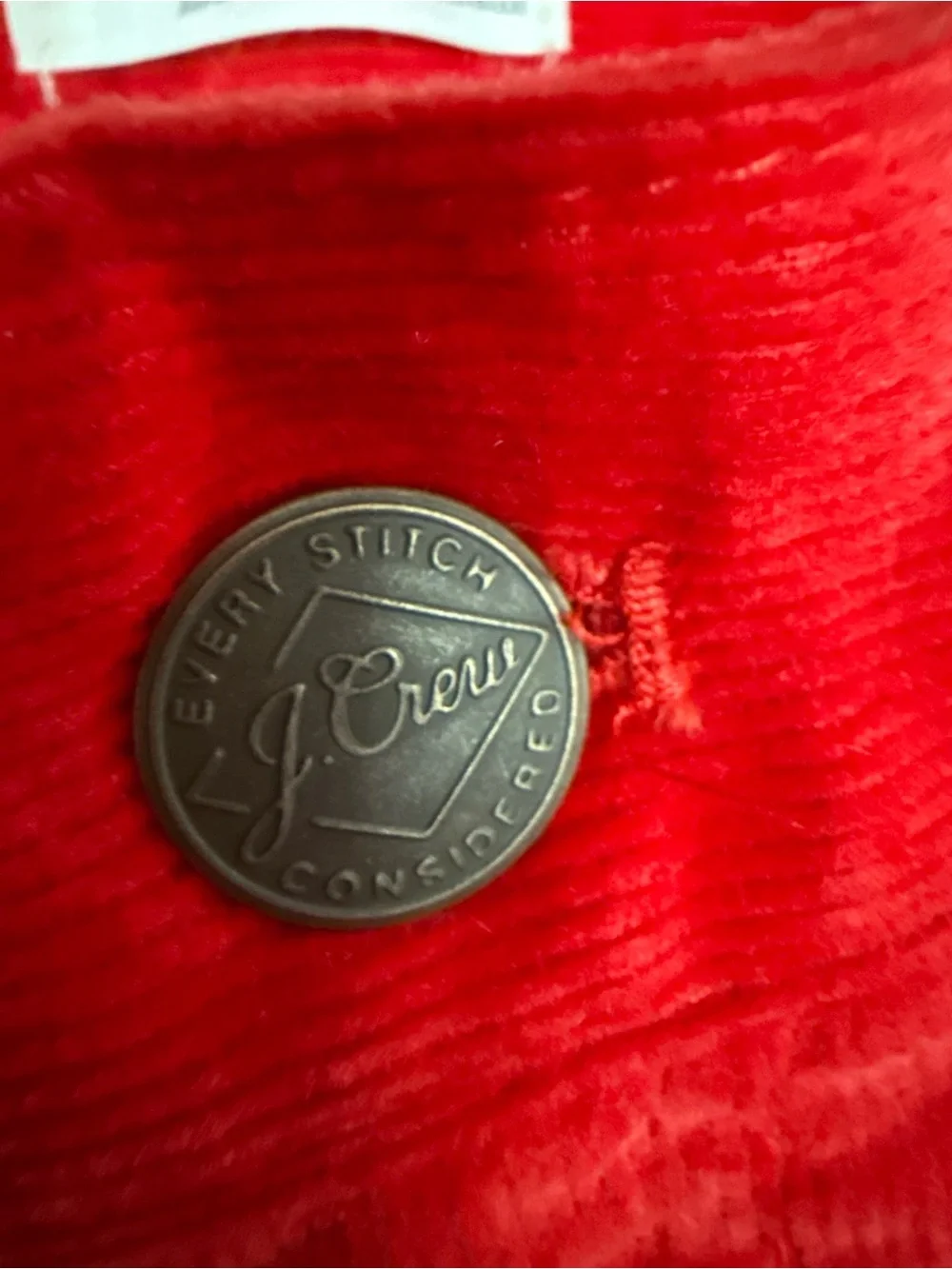 Crewcuts Bright Tomato Red Corduroy Kids Jeans Size 12 Like New